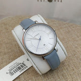 Fossil Jacqueline White Dial Light Blue Leather Strap Watch for Women - ES3821 Authentic Buy Shop Now