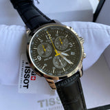 Tissot T Race PRC 200 Chronograph Quartz Black Dial Black Leather Strap Watch for Men - T17.1.526.52 Authentic Buy Shop Now