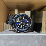Seiko 5 Sports Automatic Blue Dial Black NATO Strap Watch for Men - SBSA098 Authentic Buy Shop Now