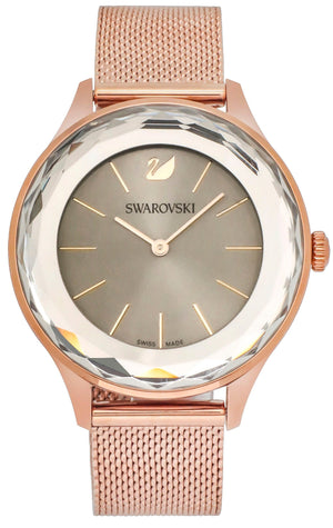 Swarovski Octea Nova Grey Dial Gold Mesh Bracelet Watch for Women - 5451634 Authentic Buy Shop Now