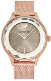 Swarovski Octea Nova Grey Dial Gold Mesh Bracelet Watch for Women - 5451634 Authentic Buy Shop Now