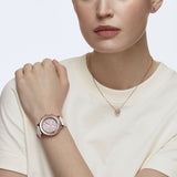 Swarovski Octea Lux Chrono Pink Dial Pink Leather Strap Watch for Women - 5452501 Authentic Buy Shop Now