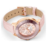 Swarovski Octea Lux Chrono Pink Dial Pink Leather Strap Watch for Women - 5452501 Authentic Buy Shop Now