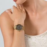 Marc Jacobs Baker Grey Dial Gold Steel Strap Watch for Women - MBM3281 Authentic Buy Shop Now