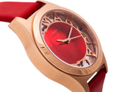 Marc Jacobs Henry Skeleton Red Dial Red Leather Strap Watch for Women - MBM1338 Authentic Buy Shop Now
