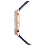 Swarovski Crystal Frost Blue Dial Blue Leather Strap Watch for Women - 5484061 Authentic Buy Shop Now