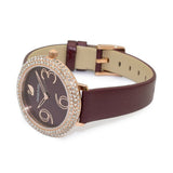 Swarovski Crystal Frost Red Dial Red Leather Strap Watch for Women - 5484064 Authentic Buy Shop Now