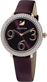 Swarovski Crystal Frost Red Dial Red Leather Strap Watch for Women - 5484064 Authentic Buy Shop Now