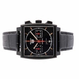 Tag Heuer Monaco Automatic Chronograph Black Dial Black Leather Strap Watch for Men - CBL2180.FC6497 Authentic Buy Shop Now