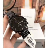 Emporio Armani Chronograph Black Dial Black Steel Strap Watch For Men - AR1934 Authentic Buy Shop Now