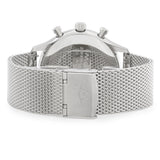Movado Heritage Calendoplan Chronograph Black Dial Silver Mesh Strap Watch for Men - 3650097 Authentic Buy Shop Now