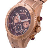Marc Jacobs Rock Chronograph Mother of Pearl Red Dial Rose Gold Steel Strap Unisex Watch - MBM3251 Authentic Buy Shop Now