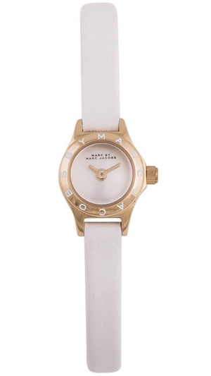 Marc Jacobs Blade White Dial White Leather Strap Watch for Women - MBM1344 Authentic Buy Shop Now
