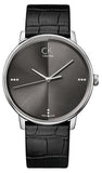 Calvin Klein Accent Black Dial Black Leather Strap Watch for Men - K2Y2X1CU Authentic Buy Shop Now