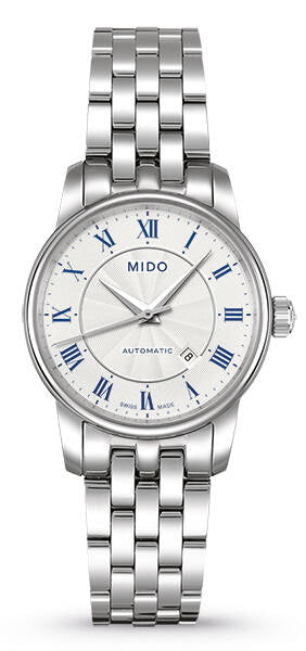 Mido Baroncelli III Automatic Silver Dial Silver Steel Strap Watch For Women - M7600.4.21.1 Authentic Buy Shop Now