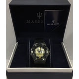 Maserati Potenza Automatic Black Dial Black Leather Strap Watch For Men - R8821108036 Authentic Buy Shop Now
