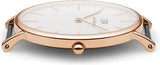 Daniel Wellington Classic Reading White Dial Black Leather Strap Watch For Women - DW00100041 Authentic Buy Shop Now