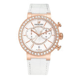 Swarovski Citra Sphere Chrono White Dial White Leather Strap Watch for Women - 5080602 Authentic Buy Shop Now