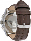 Emporio Armani Valente Chronograph Amber Dial Brown Leather Strap Watch For Men - AR1634 Authentic Buy Shop Now