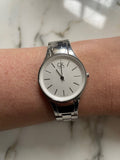 Calvin Klein Simplicity White Dial Silver Steel Strap Watch for Women - K4323126 Authentic Buy Shop Now