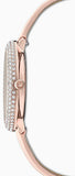 Swarovski Crystal Frost White Dial Pink Leather Strap Watch for Women - 5519223 Authentic Buy Shop Now