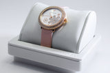 Swarovski Crystal Frost White Dial Pink Leather Strap Watch for Women - 5519223 Authentic Buy Shop Now