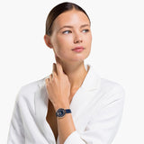 Swarovski Crystalline Aura Blue Dial Blue Leather Strap Watch for Women - 5519447 Authentic Buy Shop Now