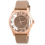 Marc Jacobs Henry Dinky Skeleton Beige Dial Beige Leather Strap Watch for Women - MBM1245 Authentic Buy Shop Now