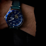 Fossil Crewmaster Sports Automatic Blue Dial Blue Leather Strap Watch for Men - ME3149 Authentic Buy Shop Now