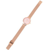 Daniel Wellington Petite Melrose Pink Dial Rose Gold Mesh Strap Watch For Women - DW00100368 Authentic Buy Shop Now