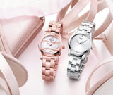 Tissot T Wave T Lady Mother of Pearl Dial Rose Gold Steel Strap Watch For Women - T112.210.33.111.00 Authentic Buy Shop Now