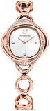 Swarovski Crystal Flower Silver Dial Rose Gold Steel Strap Watch for Women - 5547626 Authentic Buy Shop Now