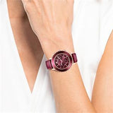 Swarovski Octea Lux Chrono Red Dial Red Leather Strap Watch for Women - 5547642 Authentic Buy Shop Now