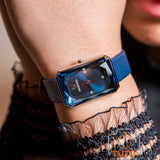 Swarovski Uptown Crystal Blue Dial Blue Leather Strap Watch for Women - 5547713 Authentic Buy Shop Now
