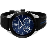 Maserati Traguardo Chronograph Blue Dial Black Silicone Strap Watch For Men - R8871612044 Authentic Buy Shop Now