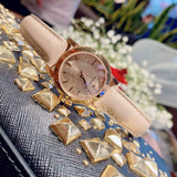 Burberry The City Gold Dial Beige Leather Strap Watch for Women - BU9210 Authentic Buy Shop Now