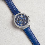 Swarovski Passage Chrono Crystal Blue Dial Blue Leather Strap Watch for Women - 5580342 Authentic Buy Shop Now