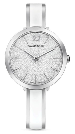 Swarovski Crystalline Delight Silver Dial Two Tone Steel Strap Watch for Women - 5580537 Authentic Buy Shop Now
