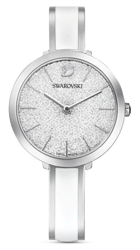 Swarovski Crystalline Delight Silver Dial Two Tone Steel Strap Watch for Women - 5580537 Authentic Buy Shop Now