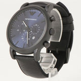 Emporio Armani Luigi Analog Blue Dial Black Leather Strap Watch For Men - AR11351 Authentic Buy Shop Now
