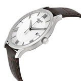 Tissot T Classic Tradition Silver Dial Brown Leather Strap Watch For Men - T063.610.16.038.00 Authentic Buy Shop Now
