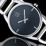Calvin Klein Stately Black Dial Silver Steel Strap Watch for Women - K3G2312S Authentic Buy Shop Now