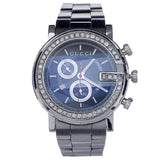 Gucci G Chrono Diamonds Black Dial Silver Steel Strap Watch For Men - YA101324 Authentic Buy Shop Now