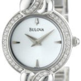 Bulova Crystal Pendant Silver Dial Silver Steel Strap Watch for Women - 96X111 Authentic Buy Shop Now