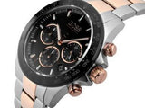 Hugo Boss Here Chronograph Black Dial Two Tone Steel Strap Watch for Men - 1513757 Authentic Buy Shop Now