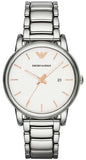 Emporio Armani Quartz White Dial Silver Steel Strap Watch For Men - AR90000 Authentic Buy Shop Now