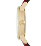Burberry The City Gold Dial Red Leather Strap Watch for Women - BU9140 Authentic Buy Shop Now