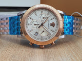 Versace Sport Tech Chronograph While Dial Two Tone Steel Strap Watch for Men - VELT00319 Authentic Buy Shop Now