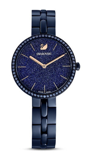 Swarovski Cosmopolitan Crystals Blue Dial Blue Steel Strap Watch for Women - 5647452 Authentic Buy Shop Now