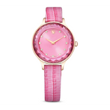 Swarovski Octea Nova Pink Dial Pink Leather Strap Watch for Women - 5650030 Authentic Buy Shop Now